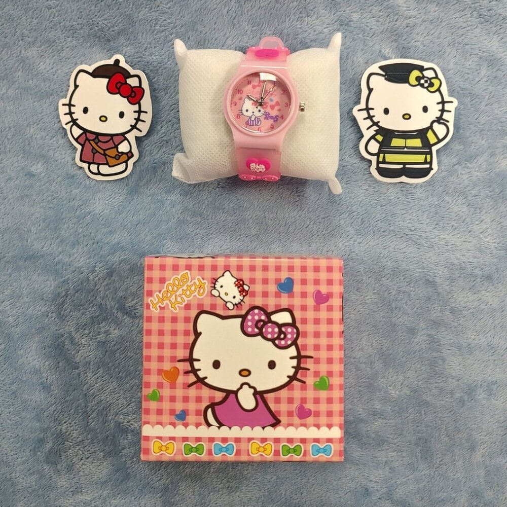 Hello Kitty Children Watches with box, pink. - Picture 4 of 5